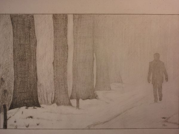 Man in mist